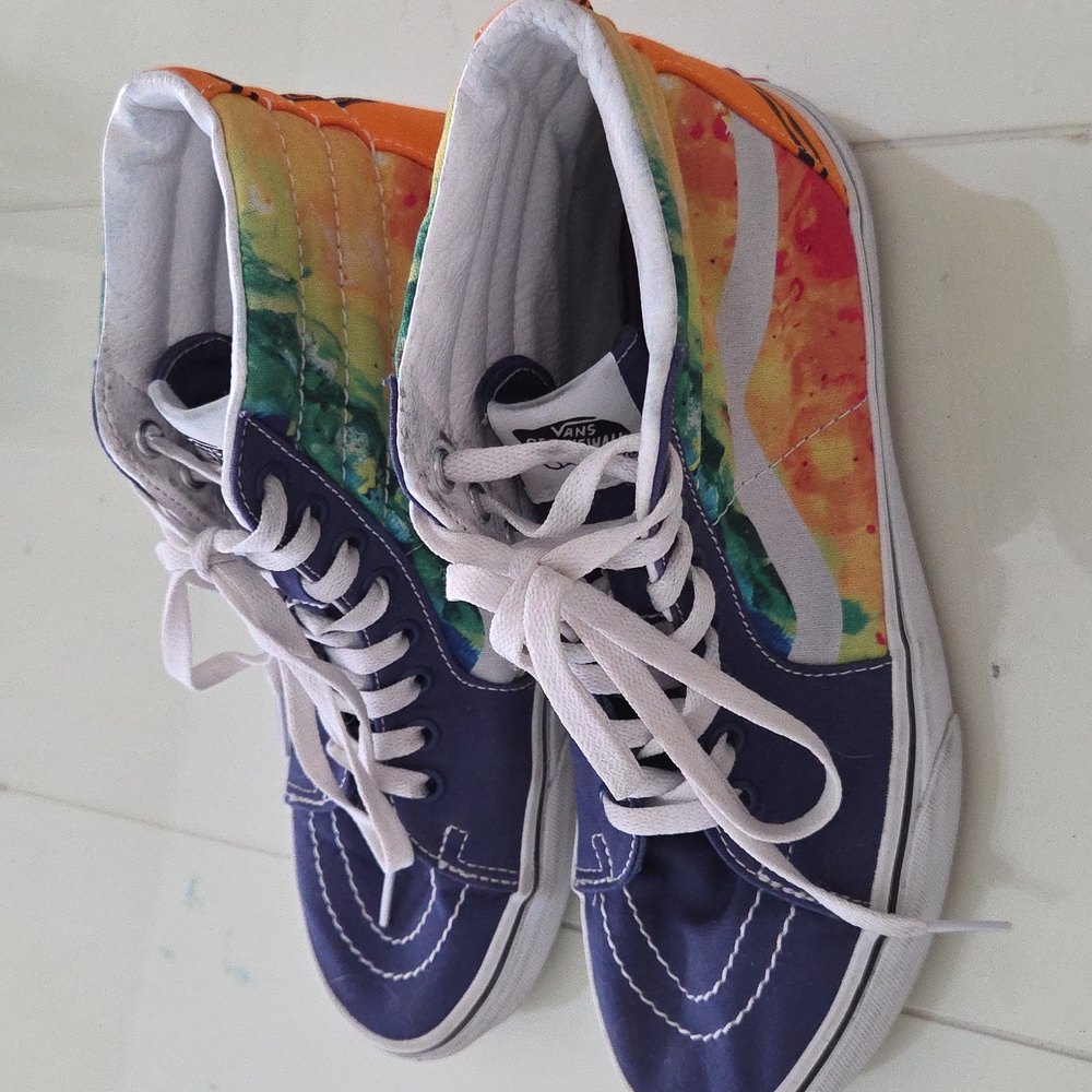 Vans Crayola X SK8-HI Mashup Melt Collab Sneakers Size 7 Mens, 8.5 Womens